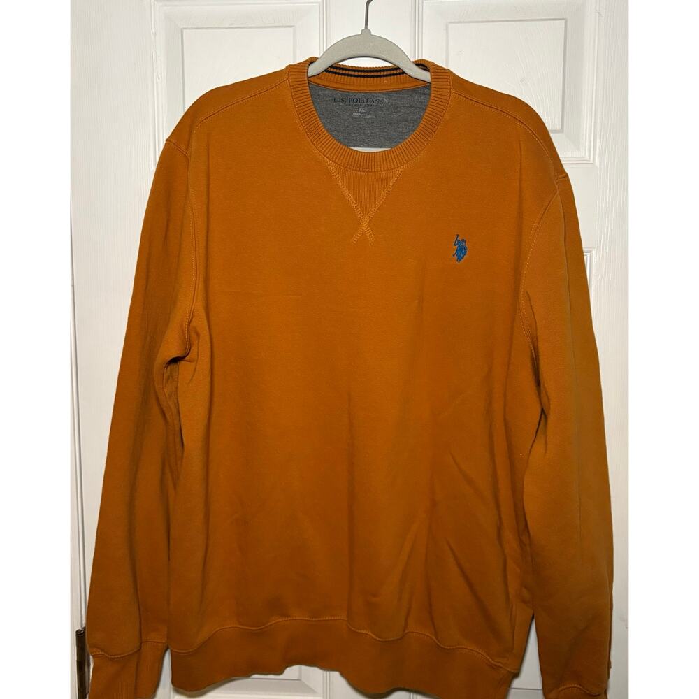 US POLO ASSN pumpkin colored sweatshirt men’s size XL